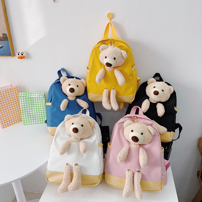 Wholesale children's bags 2021 new backpack cute bear small backpack boys and girls kindergarten students school bags