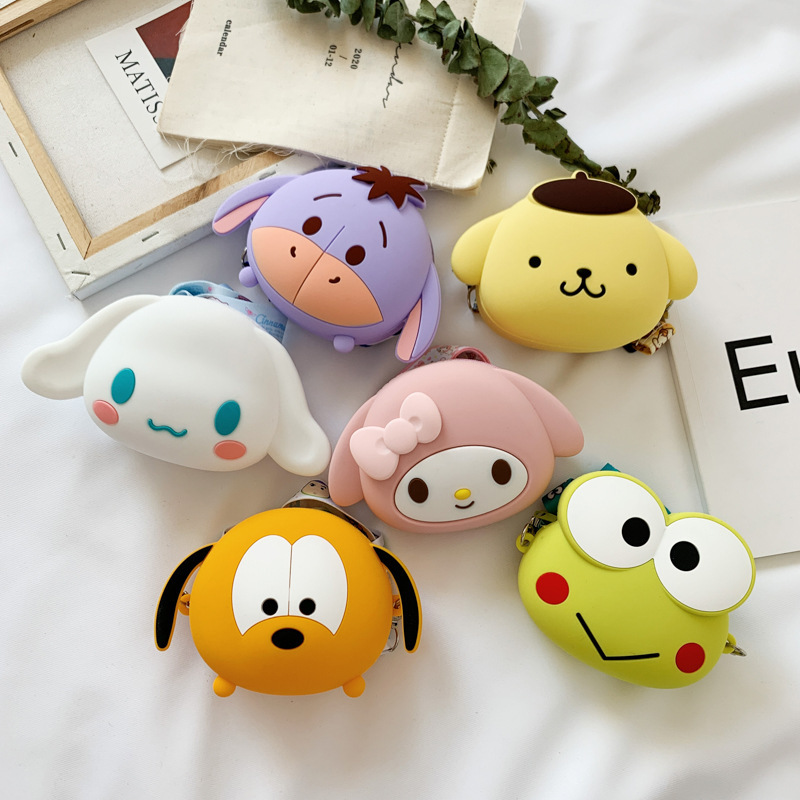 Children's cute crossbody bag Little girl mini purse Princess super cute cartoon silicone bag girl baby backpack