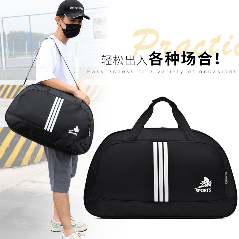 Customizable logo travel bag, new casual short-distance travel bag, large-capacity sports printed hand-held fitness bag details Picture