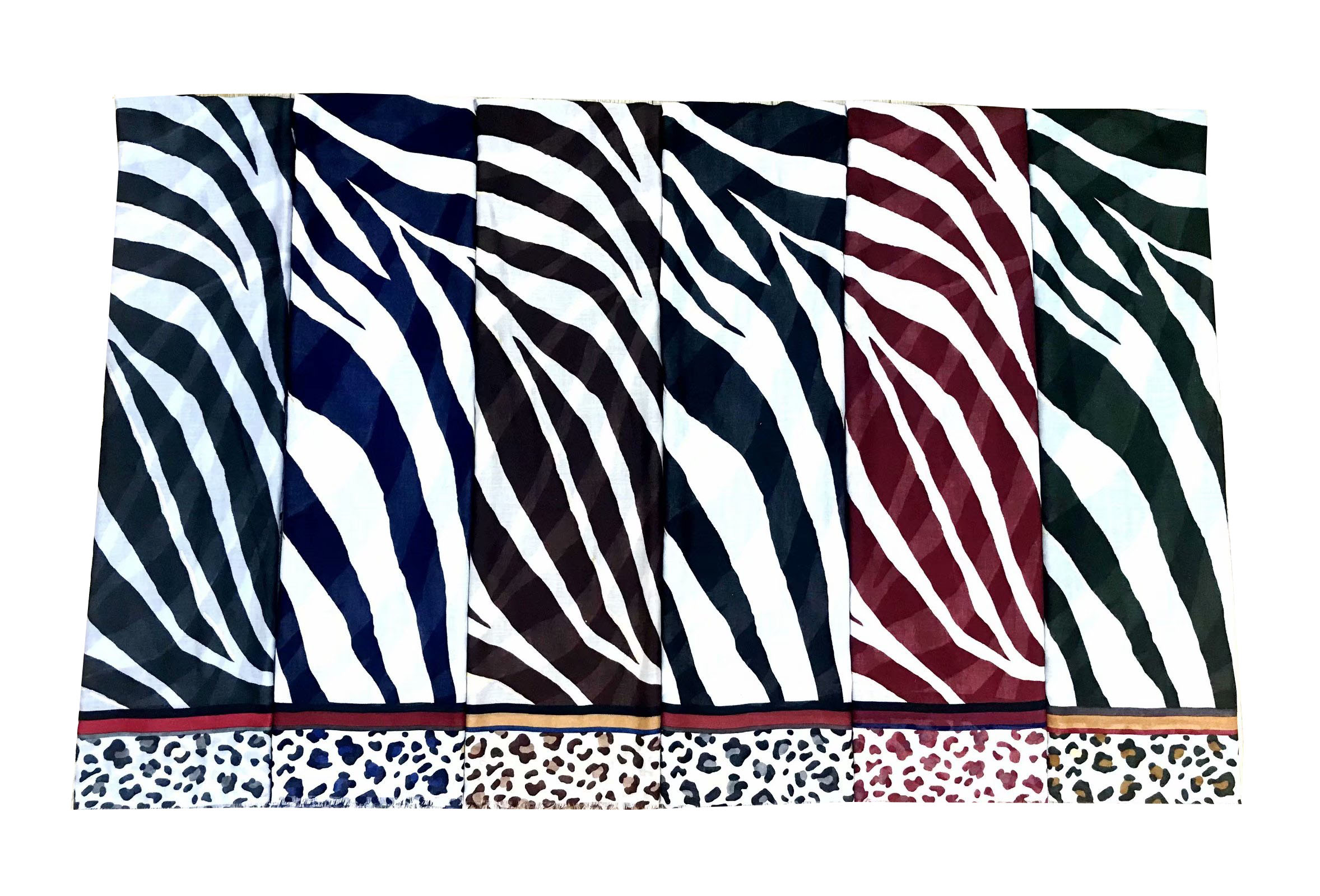 60 satin printed and gold-embossed 90*180 long and thin autumn and winter scarves in zebra print are in stock Item Picture