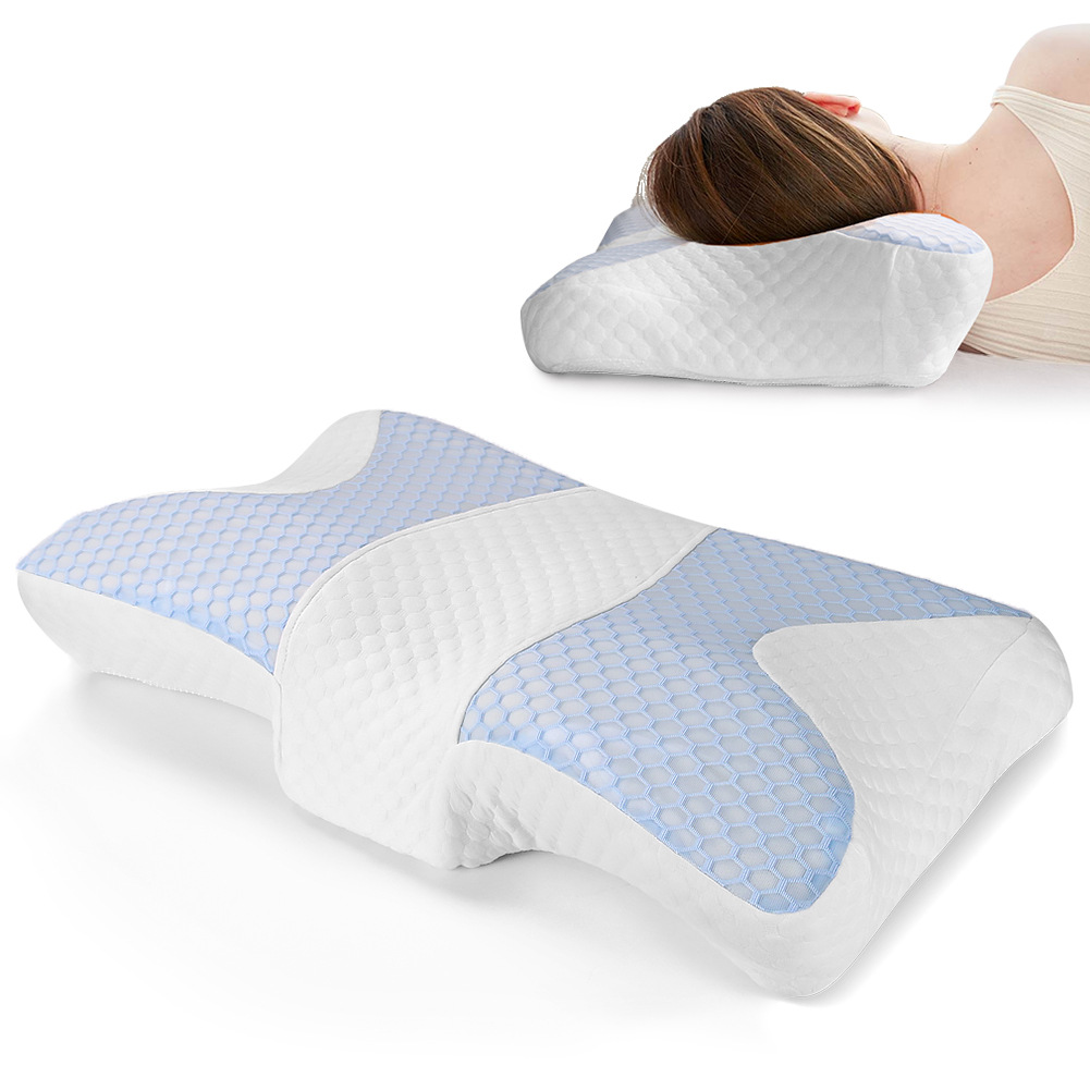 记忆枕记忆棉慢回弹蝶形枕太空棉健康枕护颈枕跨境新品亚马逊图