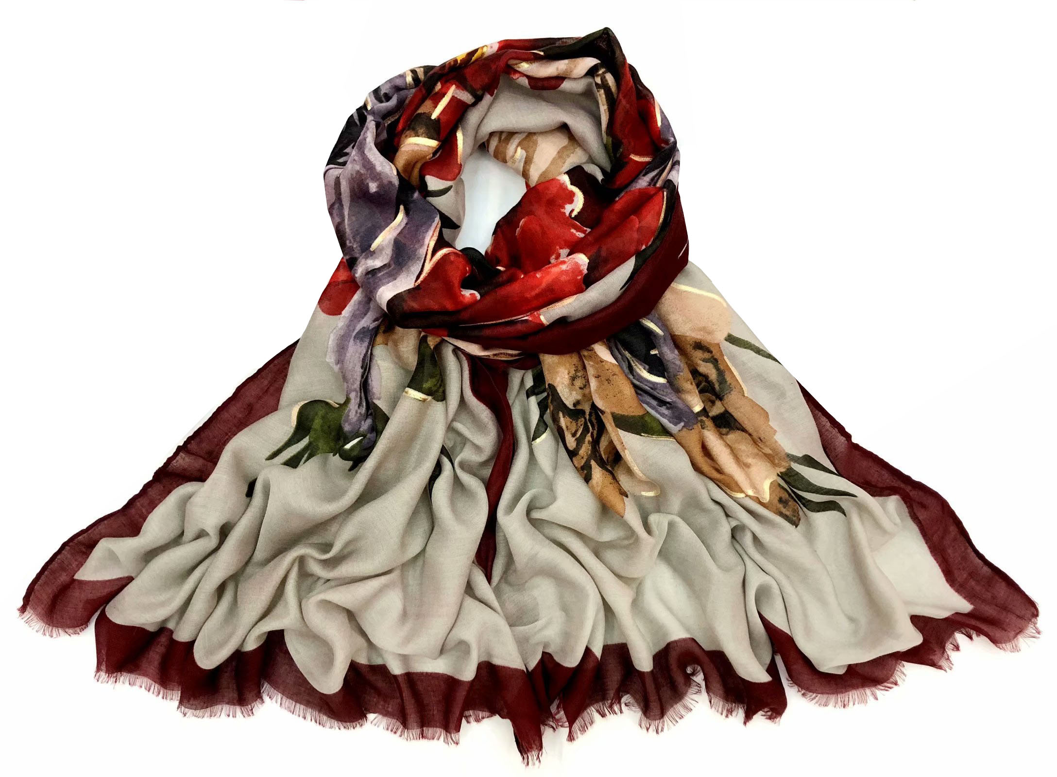60 high-quality satin printed and gold-embossed 90*180 long scarves, autumn and winter scarves and headscarves in stock Specification image