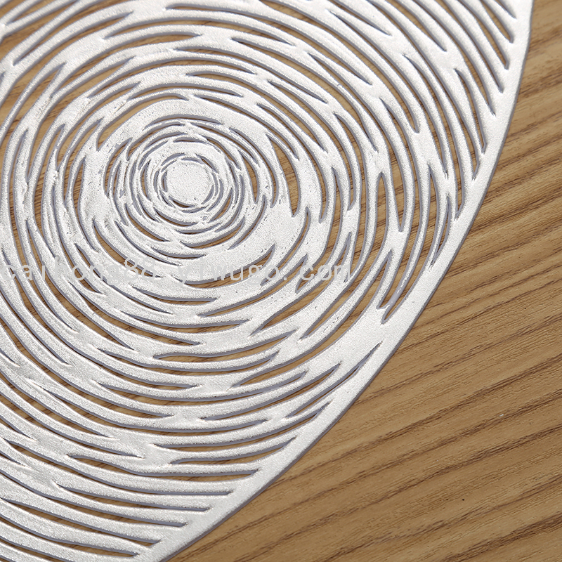 Creative Western placemats, coffee coasters, pvc hollowed-out table MATS, waterproof and easy to maintain, round placemats with sky eyes, wholesale from manufacturers Item Picture