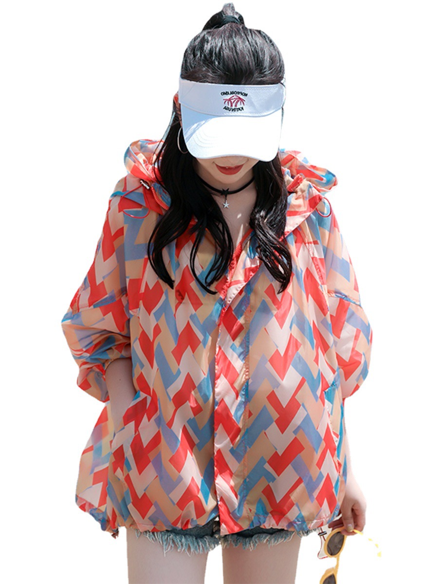 Summer 2021 sun-protective clothing for women, mid-length, UV protection, outdoor, versatile, lightweight and fashionable sun-protective clothing, large-sized jacket Item Picture