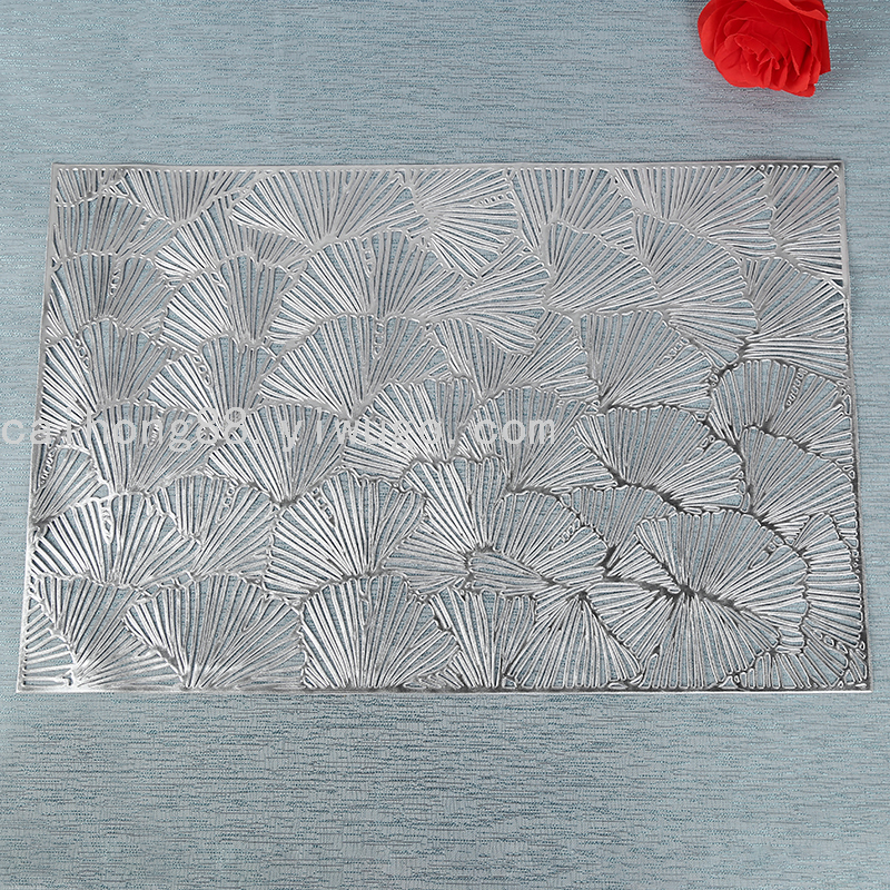 New cross-border hollowed-out silk tree flower leaf European-style heat-insulating Chinese and Western-style placemats, Nordic table decoration coffee coasters details Picture
