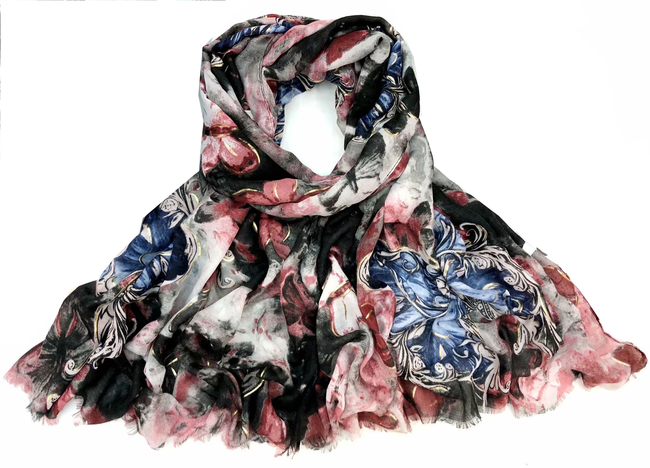 60 satin gilded 90*180 long scarves, scarves and headscarves in stock. Contact cross-border e-commerce privately