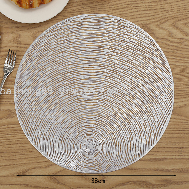 Creative Western placemats, coffee coasters, pvc hollowed-out table MATS, waterproof and easy to maintain, round placemats with sky eyes, wholesale from manufacturers Application Scenario