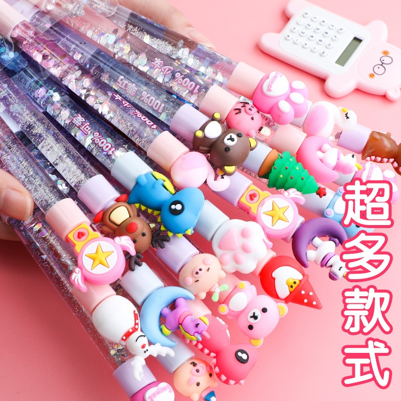 The new best-selling Korean creative planner, oil-filled flowing sand pen, fairy pen, cartoon cute and colorful gel pen, is selling well Application Scenario