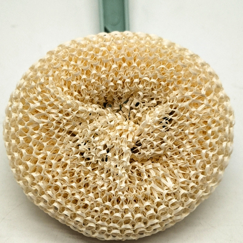 Sunshine Department Store Kitchen Cleaning Brush, bamboo fiber long-handled pot brush, easy to remove dirt from hands, cost-effective pot brush, 3-piece set for home use Item Picture