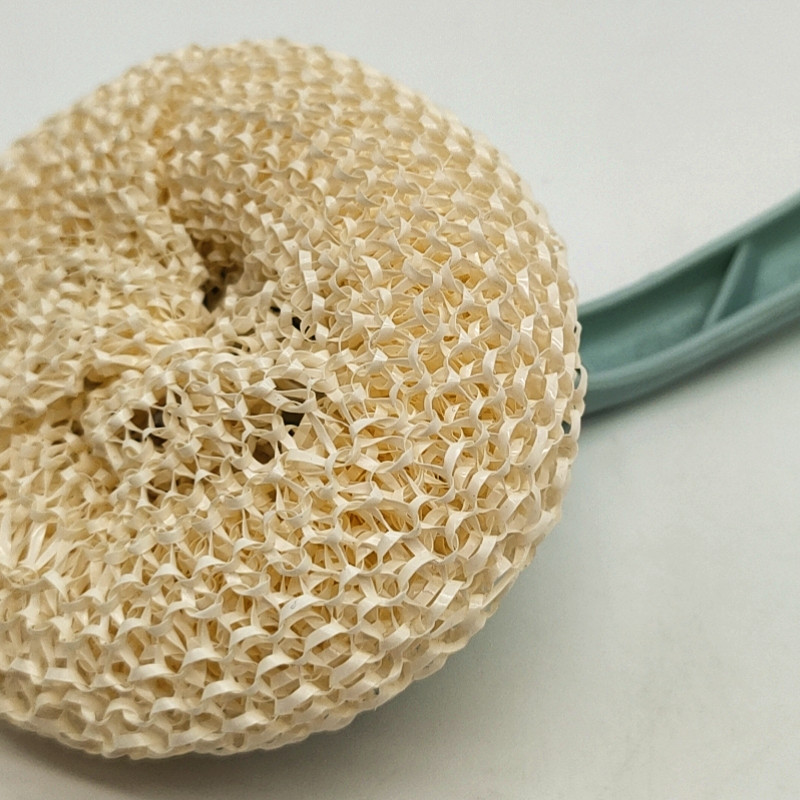 Sunshine Department Store Kitchen Cleaning Brush, bamboo fiber long-handled pot brush, easy to remove dirt from hands, cost-effective pot brush, 3-piece set for home use Specification image