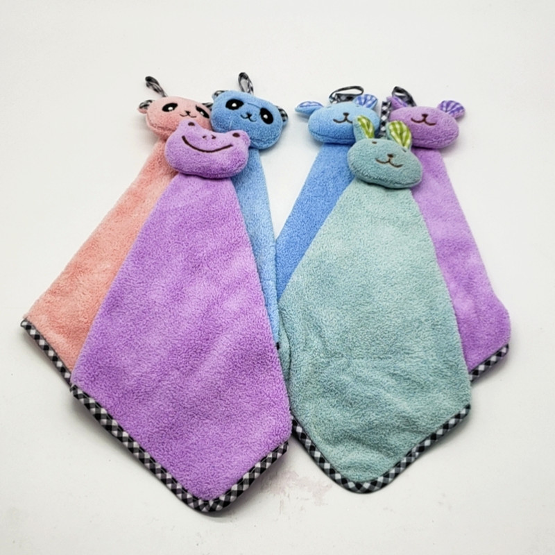 Sunshine department store cartoon animal hanging type hand towel fast absorbent quick dry wipe hand towel kitchen towel toilet hanging towel thumbnail