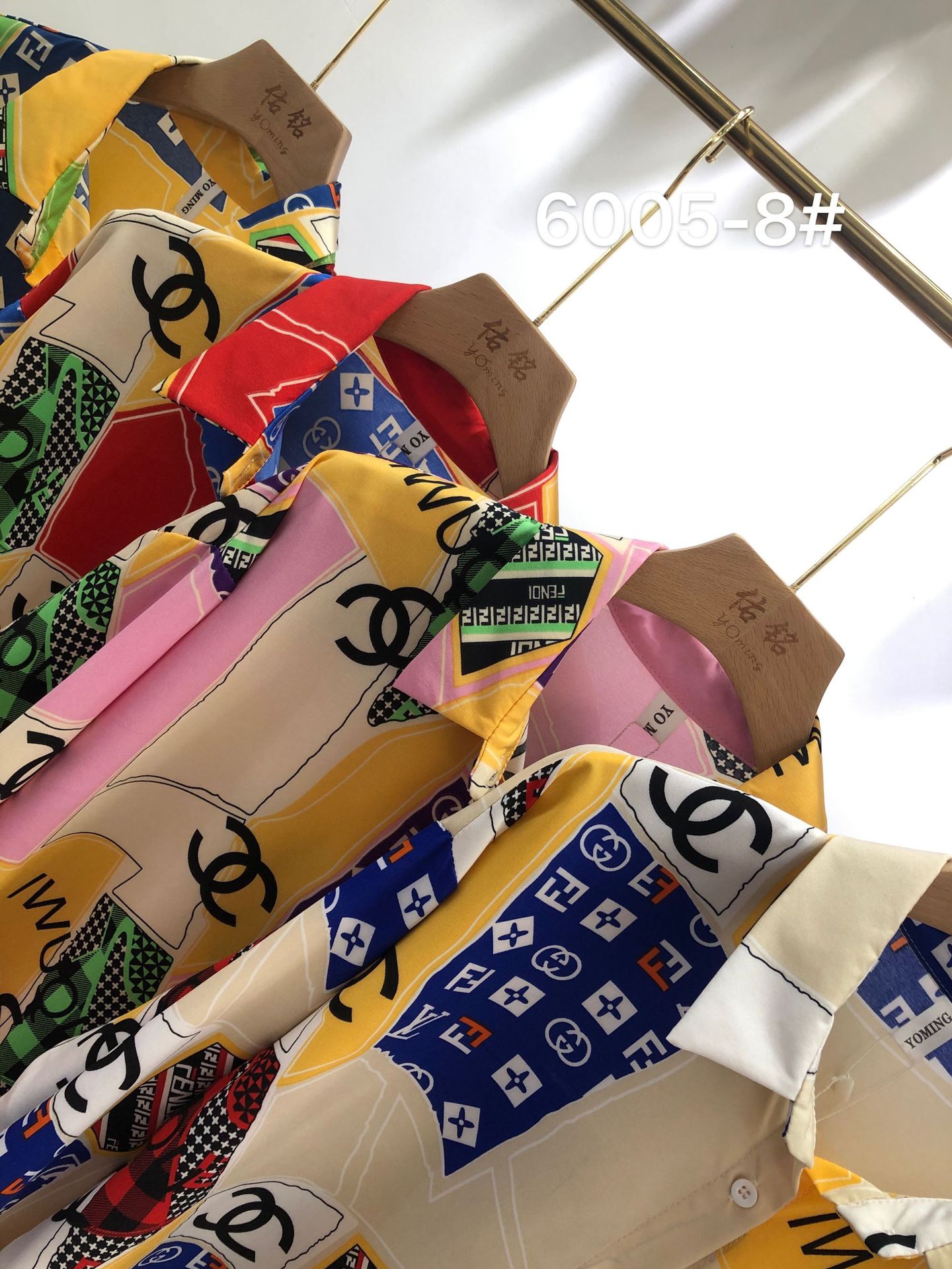 In-stock women's clothing cross-border Lazada, loose, simple and casual printed women's shirts details Picture