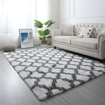 现代渐变色扎染地毯北欧简约跨境长毛地毯卧室沙发毯客厅地毯门垫