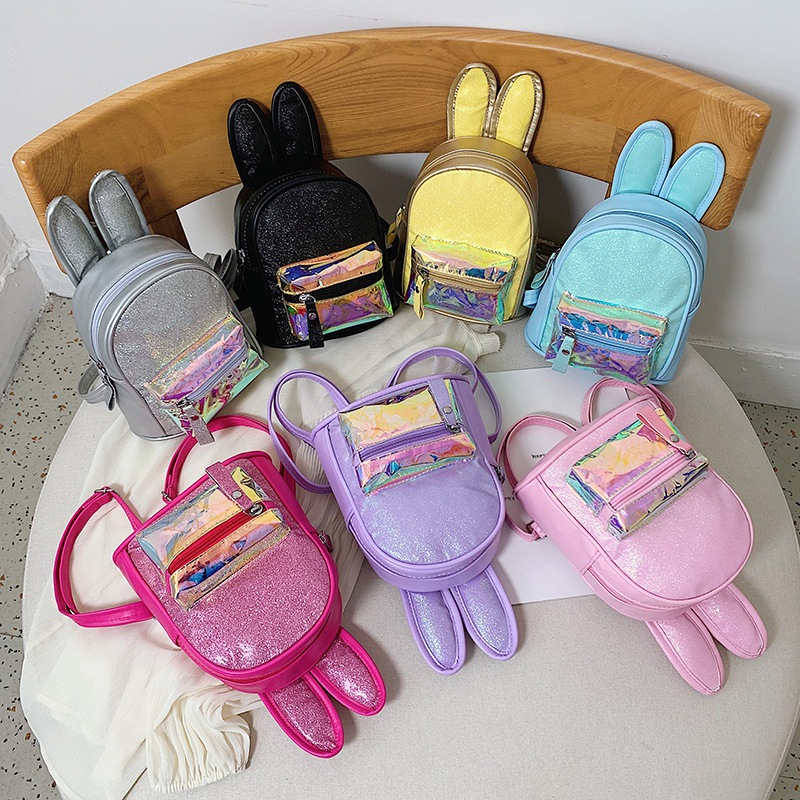 Manufacturers wholesale children's bags cartoon cute mini children's backpack fashion Korean laser transparent mini backpack