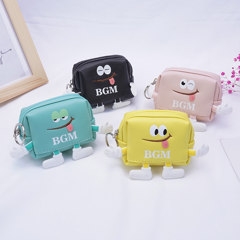 2022 New Korean cartoon cute student PU mini wallet Custom mini Storage Children's coin Purse for girls htt full figure