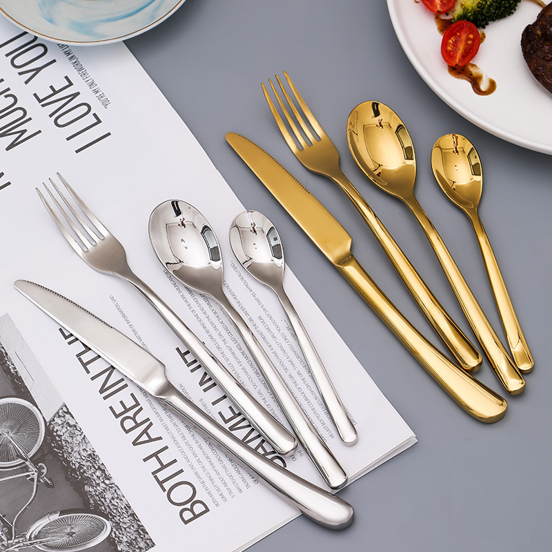 Moonlight 666 non-magnetic stainless steel west cutlery knife fork spoon Hotel service spoon steak knife butter knife salad fork spoon