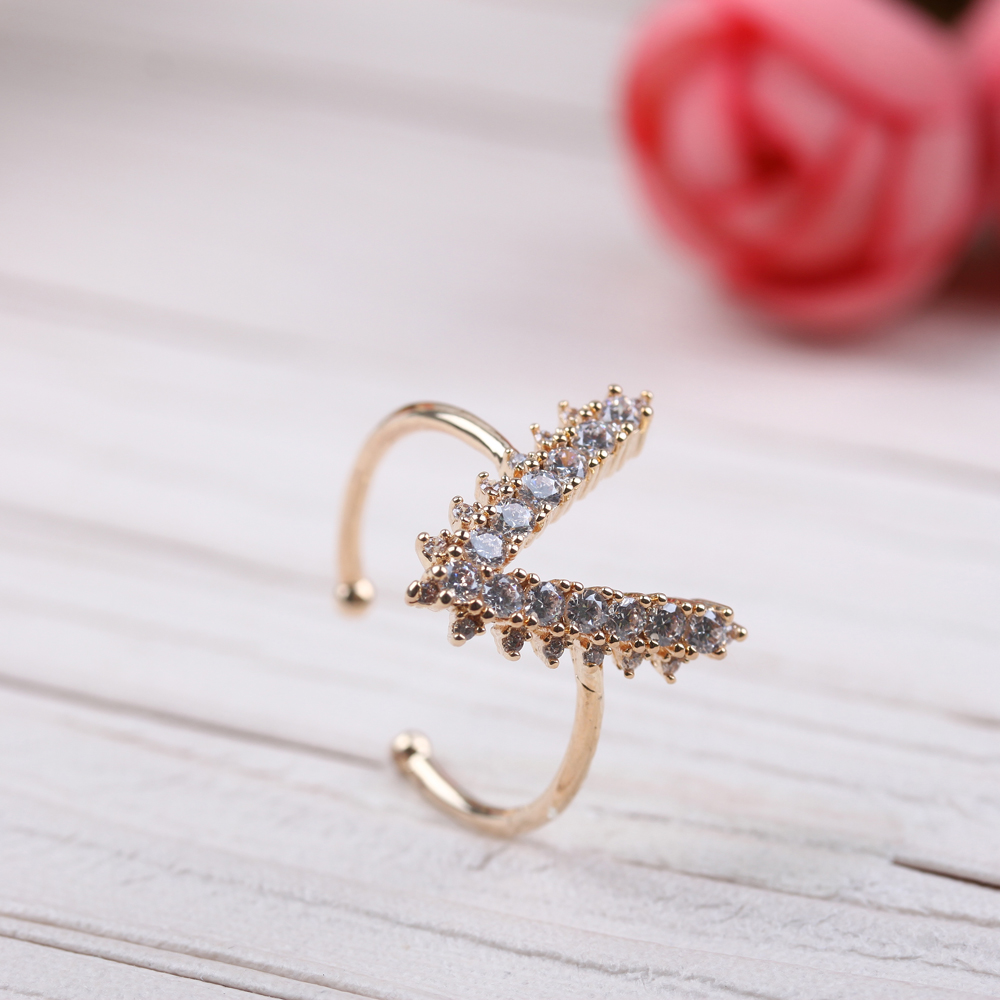 High-end, trendy, fashionable, individual, light luxury, niche and exquisite open index finger ring, elegant ring, trendy on Instagram Specification image