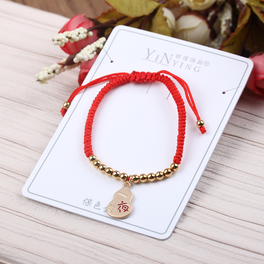 Wholesale of jewelry in the boutique, Vietnamese sand gold round bead bracelets for women, gold-plated and frosted Specification image