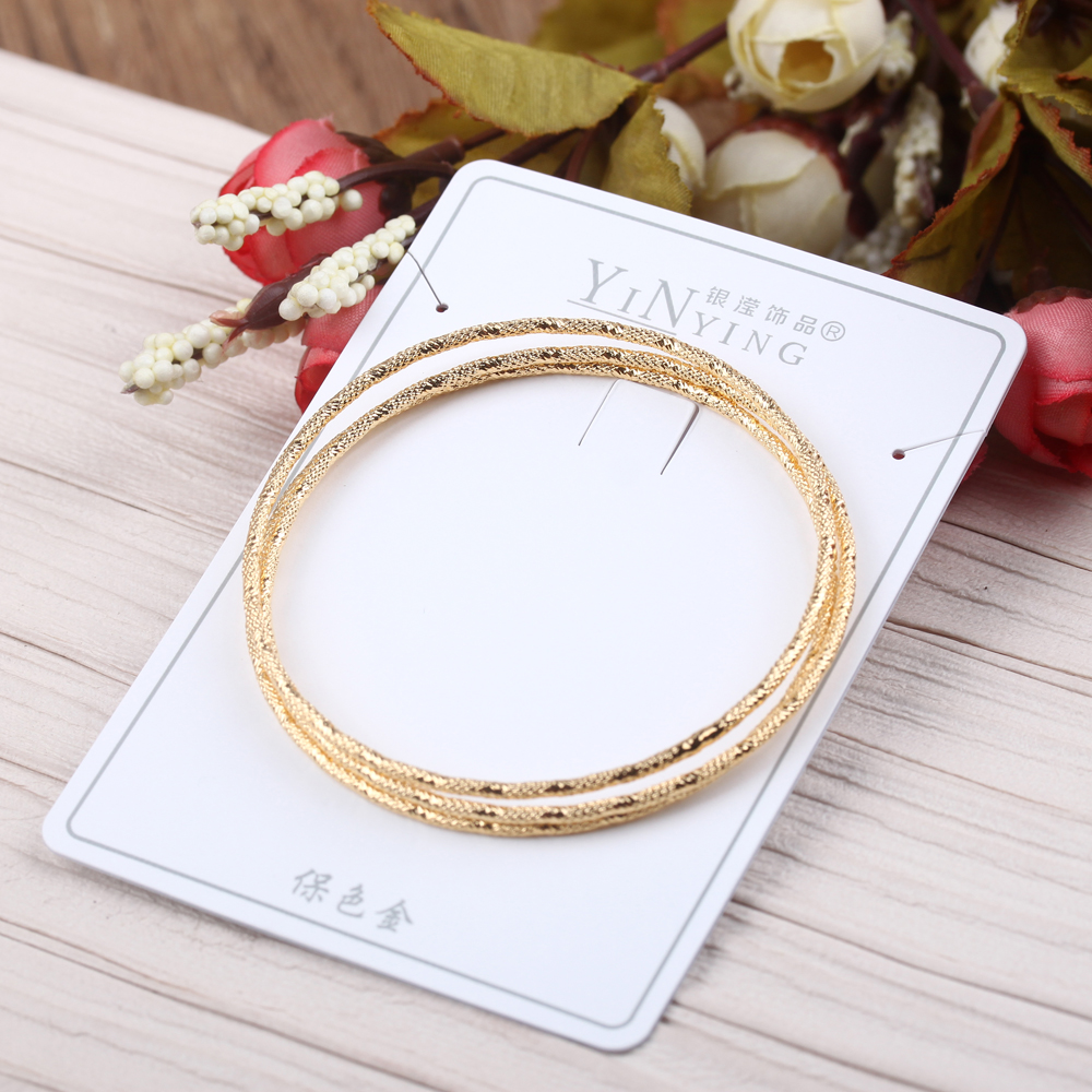 Wholesale of artistic and fresh three-piece silk electroplated bell bracelets and student wristbands in silver