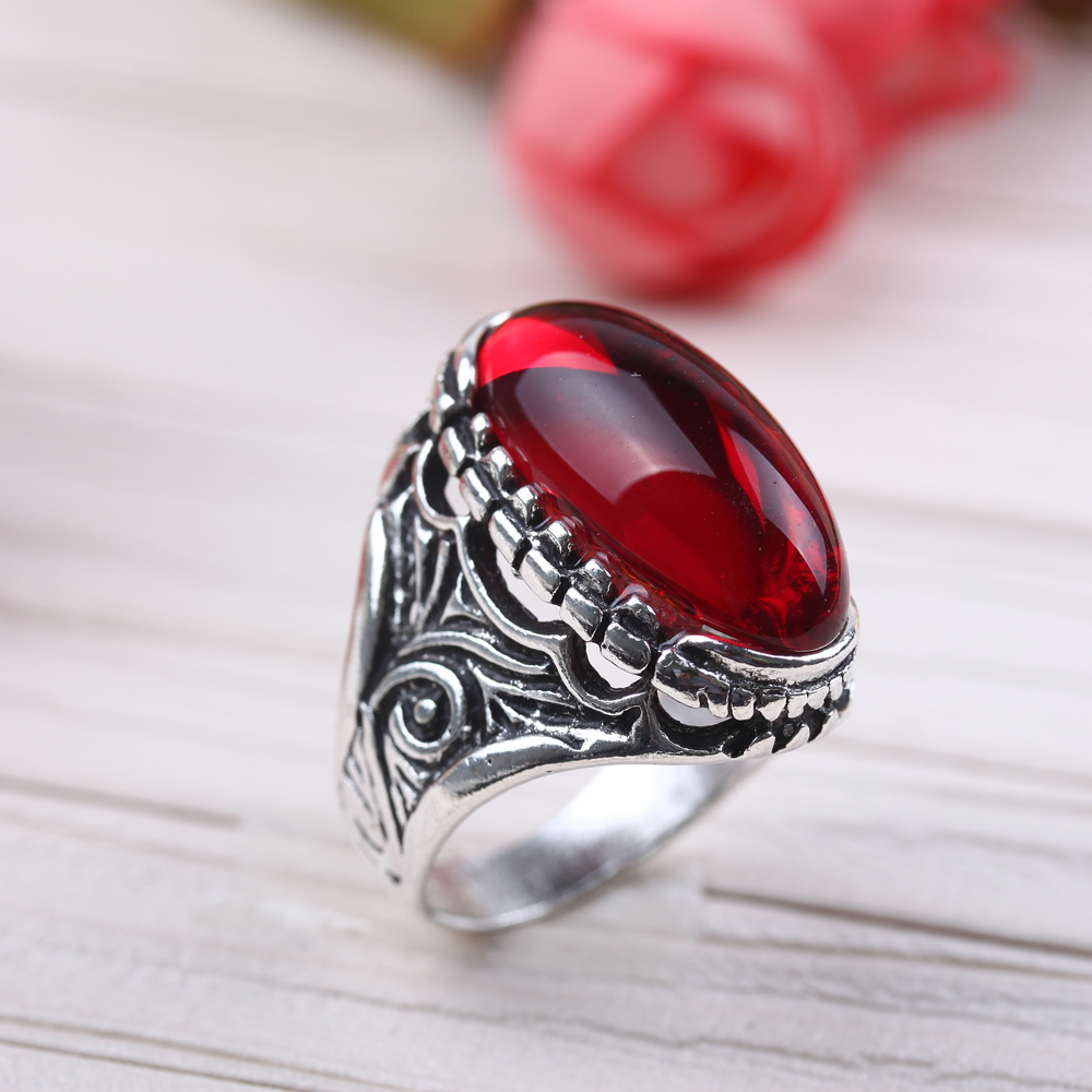 Punk-style ring, men's trendy Instagram non-fading high version CH cross eternal ring, women's titanium steel trendy accessory Specification image