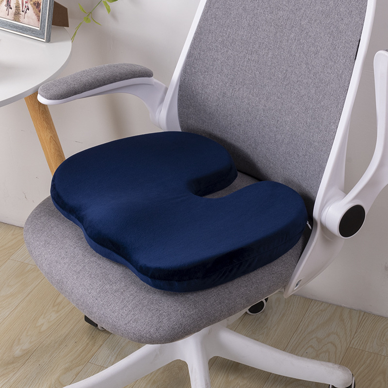 Memory foam autumn and winter seat cushions, office chairs, hemorrhoid cushions, plush seat cushions, buttocks cushions, thickened stool cushions details Picture