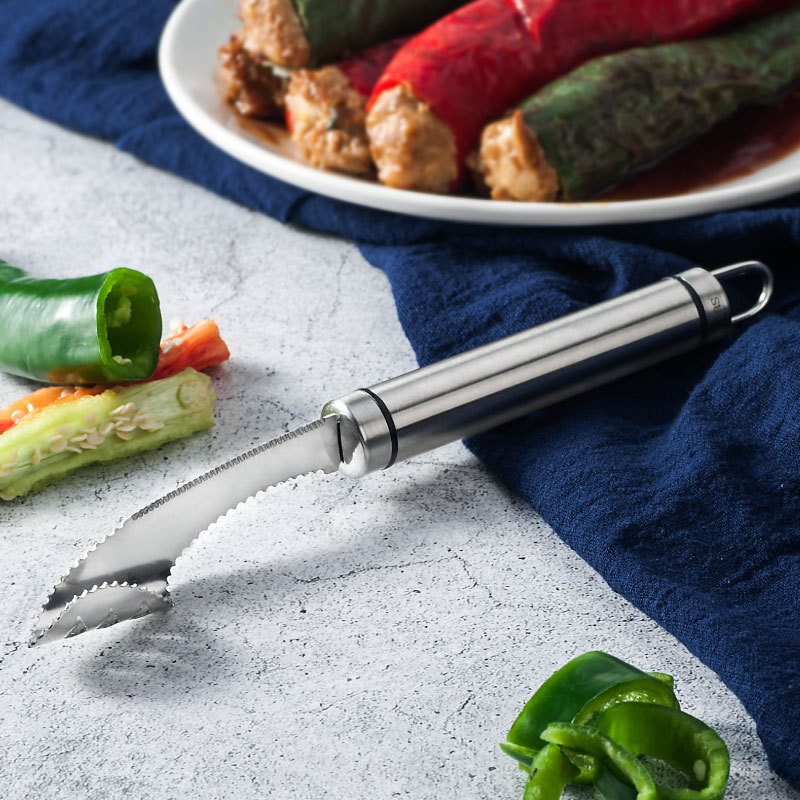 304 stainless steel pepper coring device green pepper seedless device coring device kitchen small tool