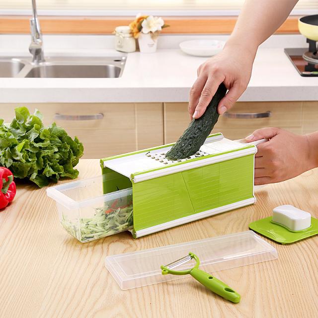 The New Five-In-One Multi-Functional Four-Sided Square Vegetable Slicer Is A Perfect Tool For Slicing And Shredding Vegetables Application Scenario
