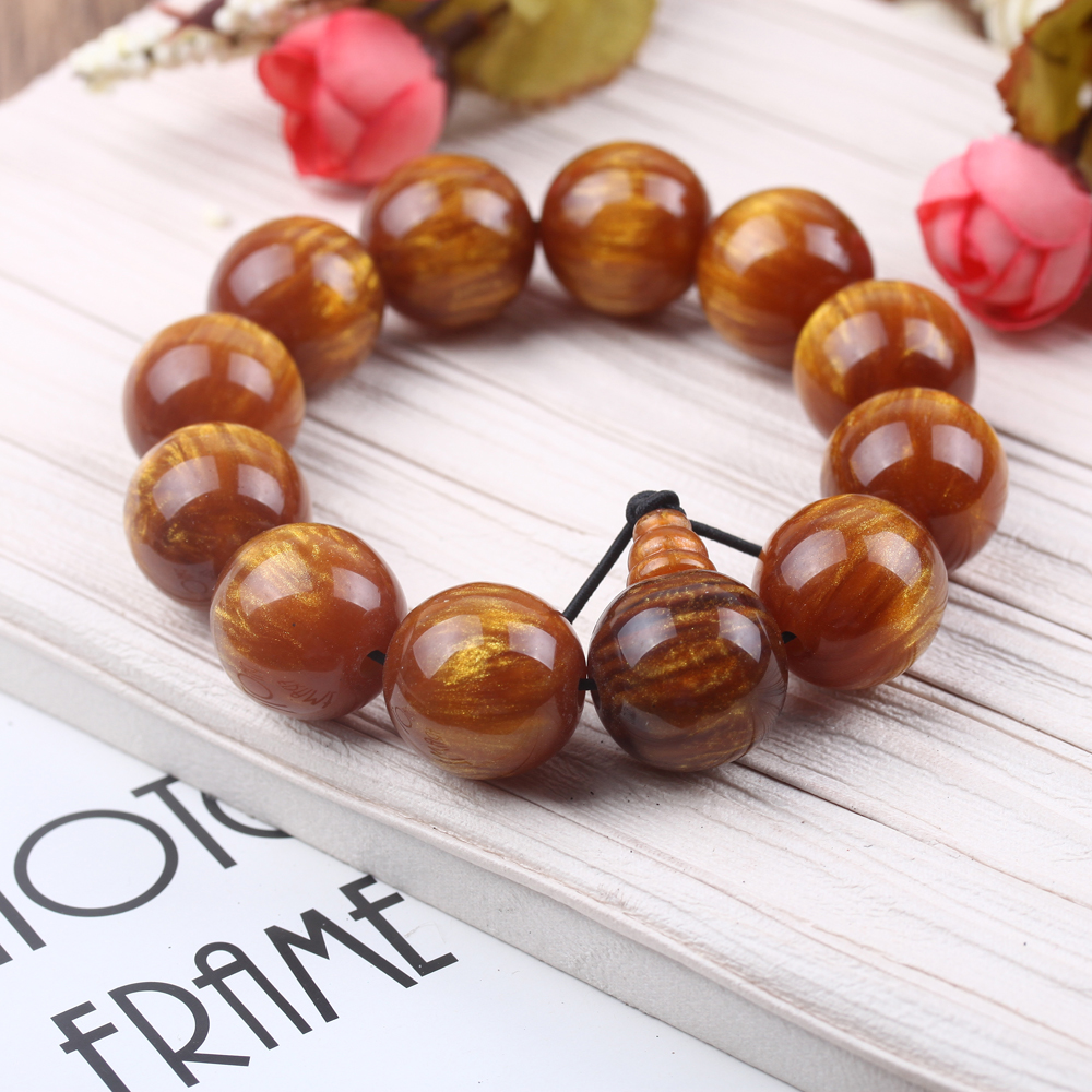 Yiwu jewelry wholesale: Men's and women's decorative bracelets, flat beads, interlocking beads, no matters, peace pendants, lotus flowers Specification image