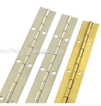 Stainless steel long hinges, stainless steel row hinges in stock, piano hinge factory direct sales, iron long hinges Specification image