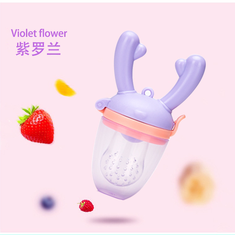 Baby Fruit and Vegetable "Bite Bite Bite Bite" baby fruit pacifier, baby food dispenser, Little Deer teething gel for teeth grinding details Picture