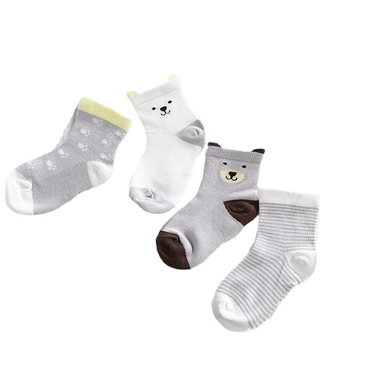 2021儿童中筒棉袜子批发  宝宝网眼袜 宝宝卡通组合袜 婴儿袜 Item Picture