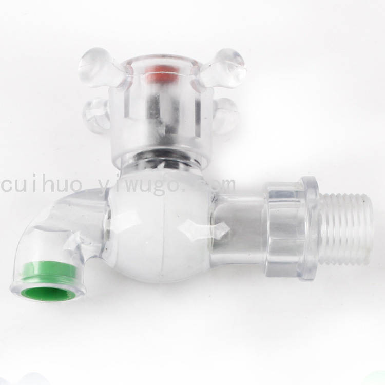 PVC plástico grifo válvula de bola mango cruzado boquilla de agua de plástico plástico PP grifo de agua fría Item Picture