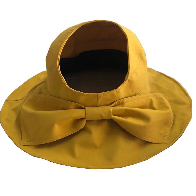 New Korean-style spring and summer sun protection hats, wide-brimmed, open-top fisherman hats, bow women's hats, and other categories Item Picture