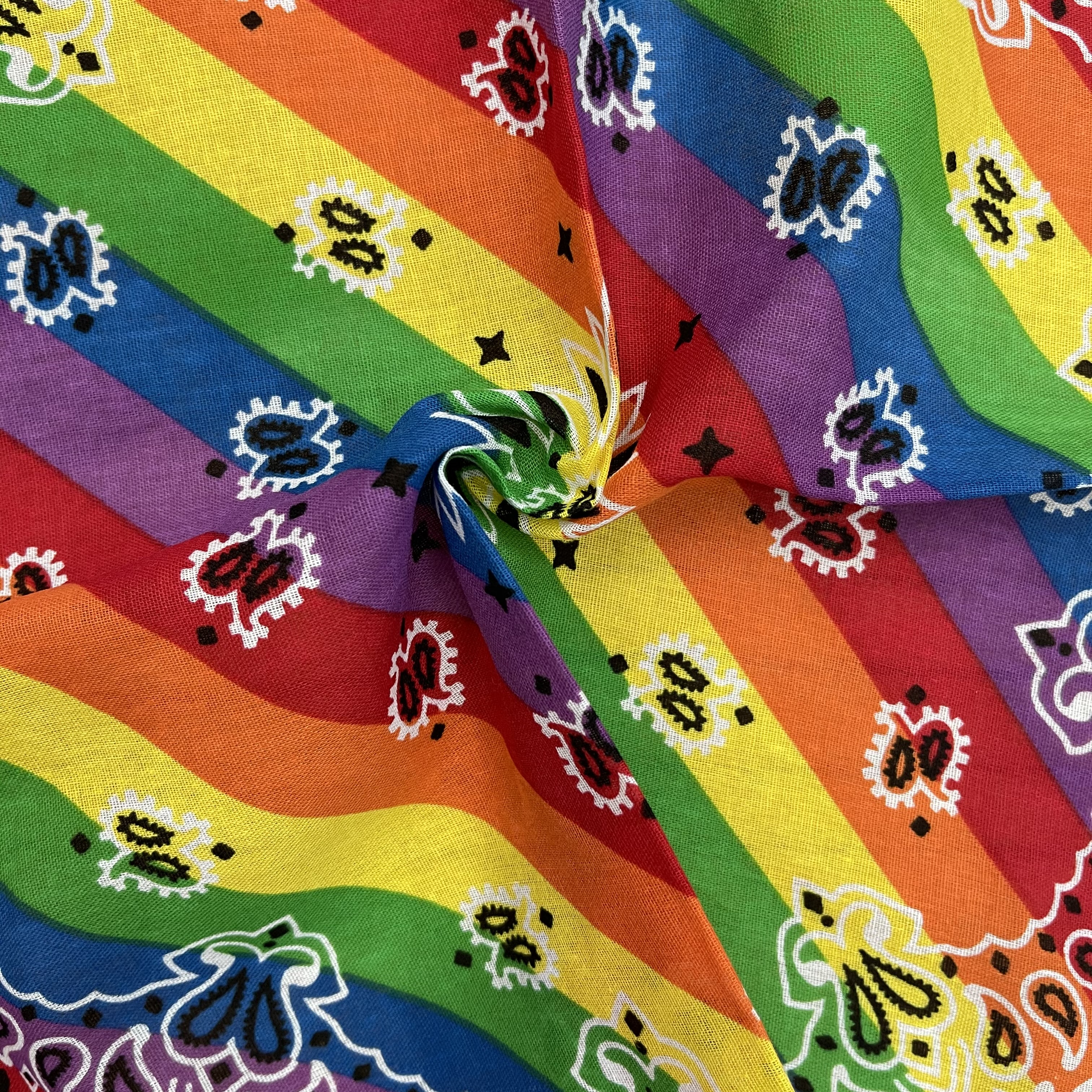 Cotton cashew flower handkerchief, cotton hip-hop street dance headscarf, trendy outdoor cycling handkerchief, creative handkerchief, multi-functional details Picture