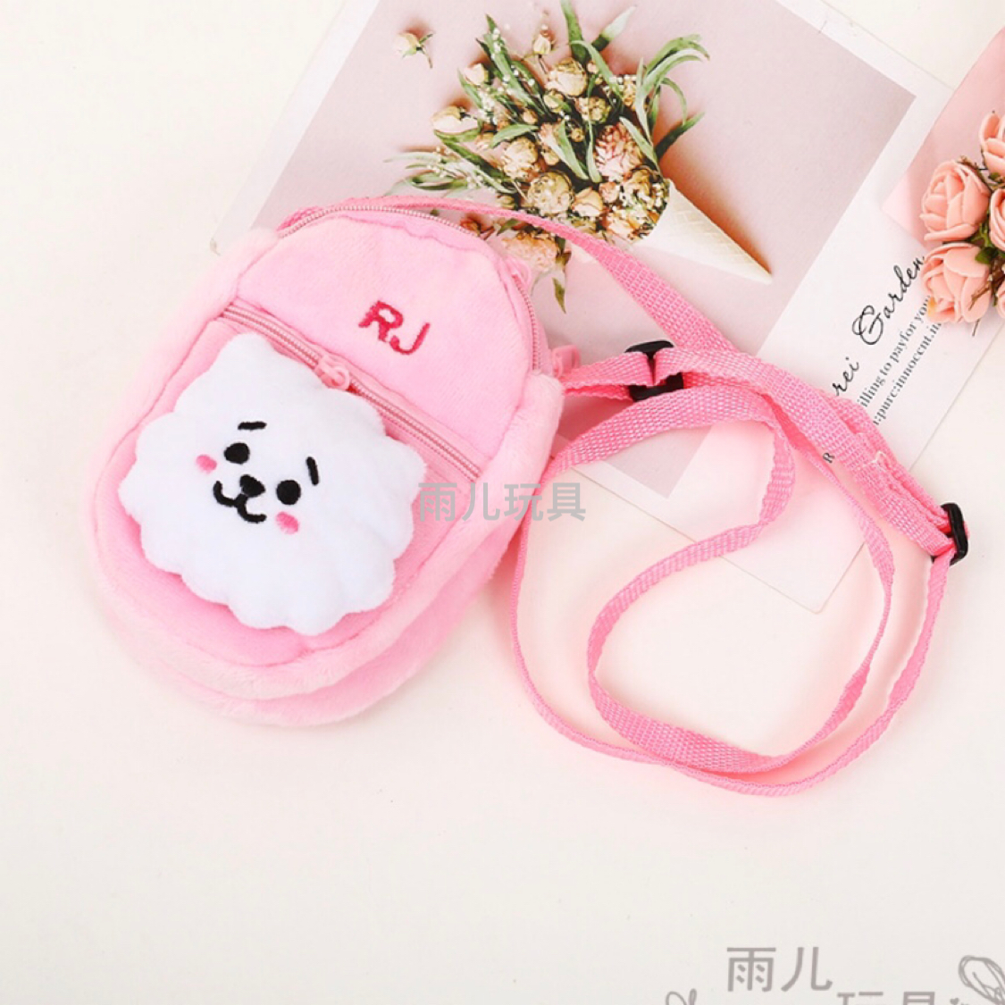 Plush toy crossbody bag, children's coin purse, backpack, single-shoulder bag, bts crossbody bag, three-pull bag, bts21 crossbody bag Specification image