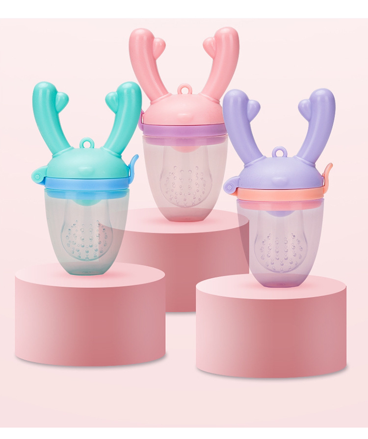 Baby Fruit and Vegetable "Bite Bite Bite Bite" baby fruit pacifier, baby food dispenser, Little Deer teething gel for teeth grinding Application Scenario