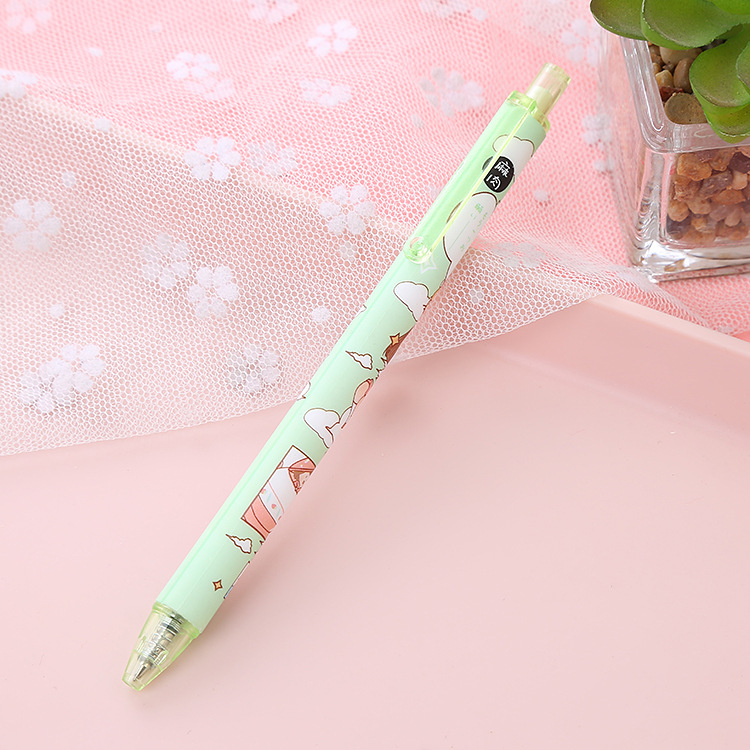ins cartoon press gel pen with a high appearance level student black 0.5 Fujiki cute gel pen with a ball Specification drawing