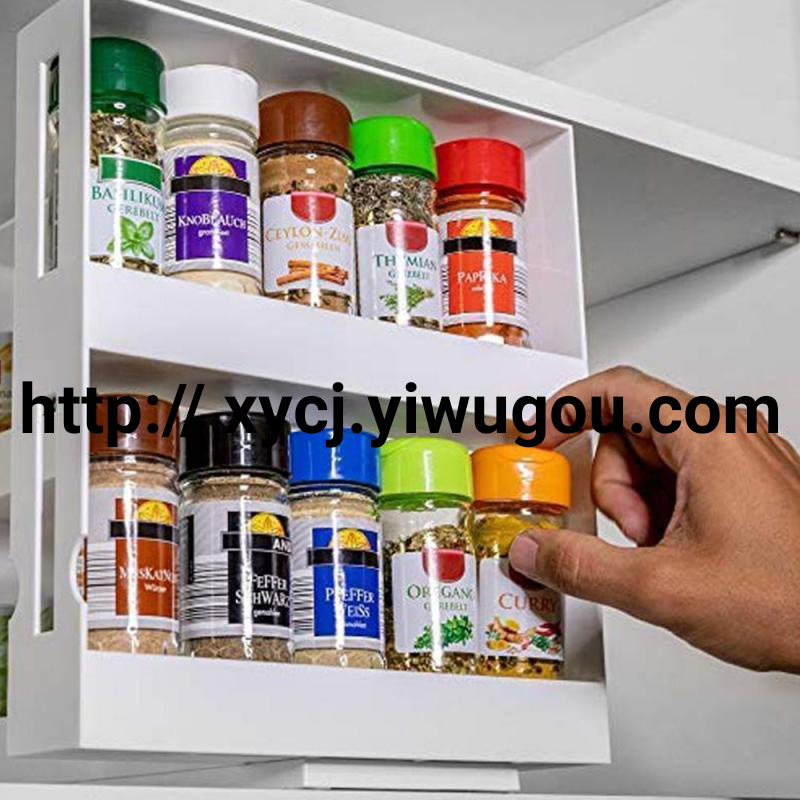 SWIVEL STORE kitchen storage rack food seasoning rotating storage box storage rack can be pulled out and rotated details Picture