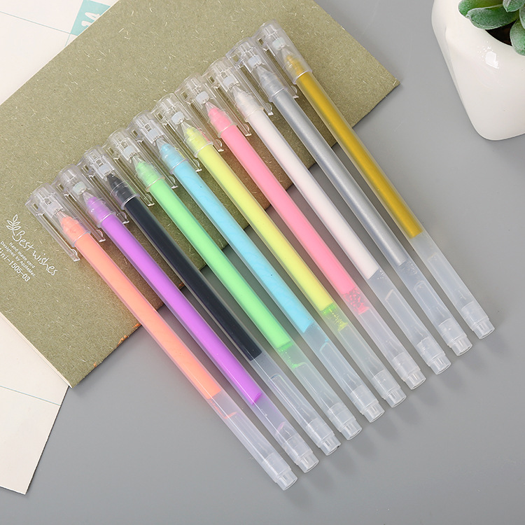 Creative large-capacity pastel pens, special high-gloss DIY photo album, colorful pens, cute stationery, student doodle pens full figure