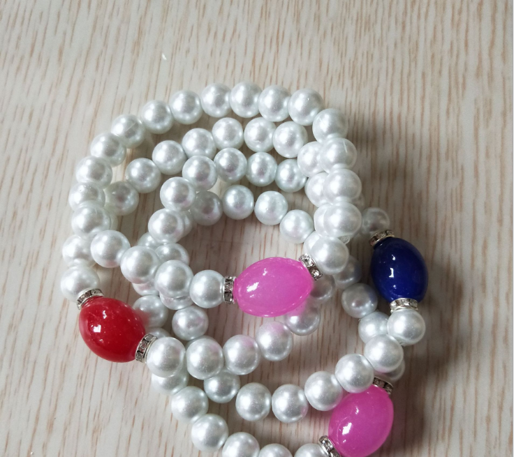 One-yuan imitation pearl bracelet for children and adults, one-yuan imitation pearl bracelet, one-yuan department store supply details Picture