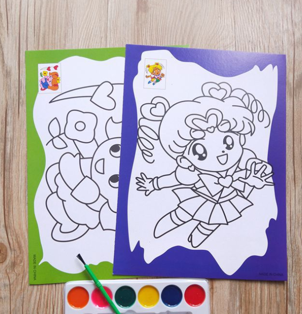 One-yuan 6-color coloring, filling, cartoon doodling, DIY painting, children's painting wholesale Specification drawing