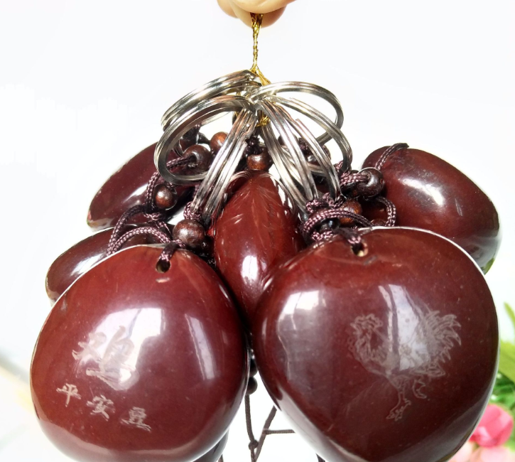 Peace Bean pendants, zodiac pendants, key pendants, keychains, wholesale supply for one yuan details Picture