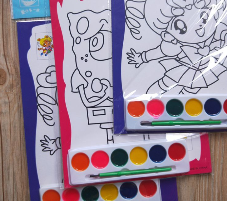 One-yuan 6-color coloring, filling, cartoon doodling, DIY painting, children's painting wholesale Application Scenario
