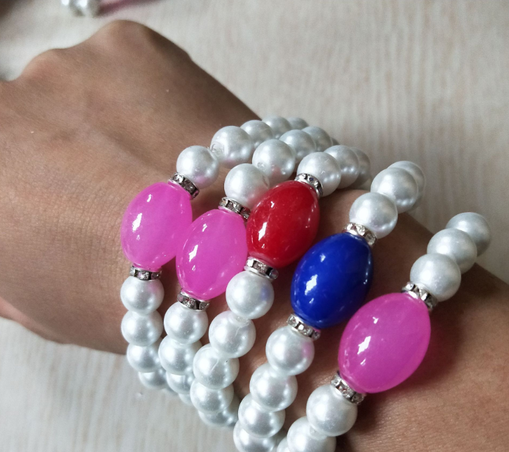 One-yuan imitation pearl bracelet for children and adults, one-yuan imitation pearl bracelet, one-yuan department store supply Application Scenario