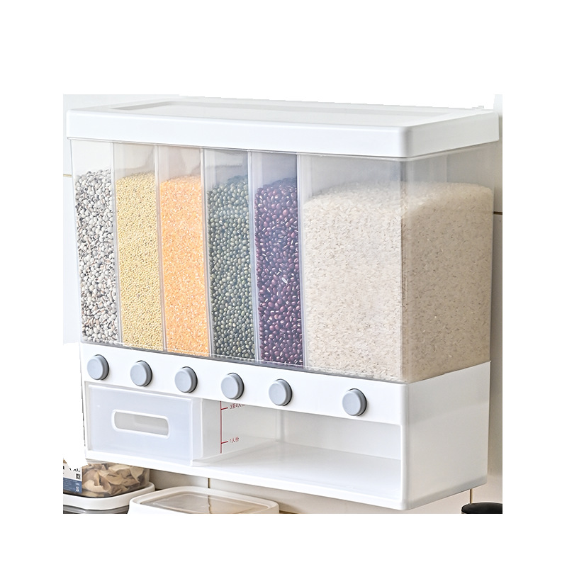 A 20-Jin Sealed, Insect-Proof And Moisture-Proof Multi-Functional Rice Bucket For Household Use, A Kitchen Classified And Separated Rice Storage Box For Grains And Cereals Item Picture