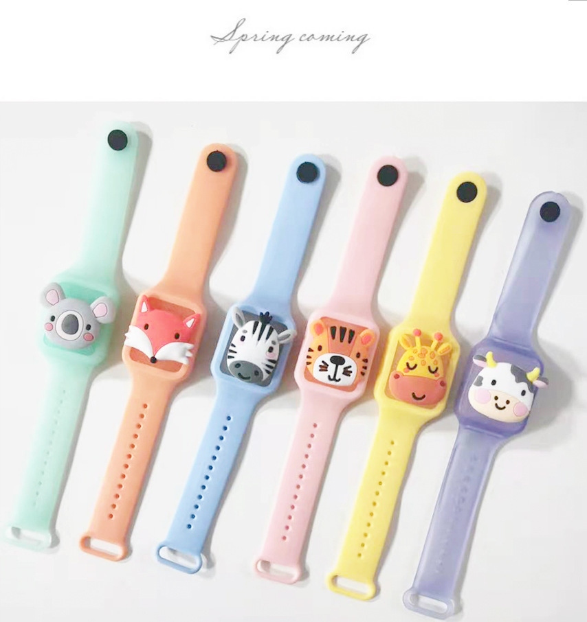 New best-selling mosquito repellent wristbands are selling well at street stalls. Customized children's solid-state street vending flashlight-emitting mosquito repellent watches Specification drawing