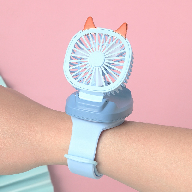 The 2022 new second-generation watch fan cartoon wrist USB fan three-speed mini fan watch is selling well at the street stall Specification drawing