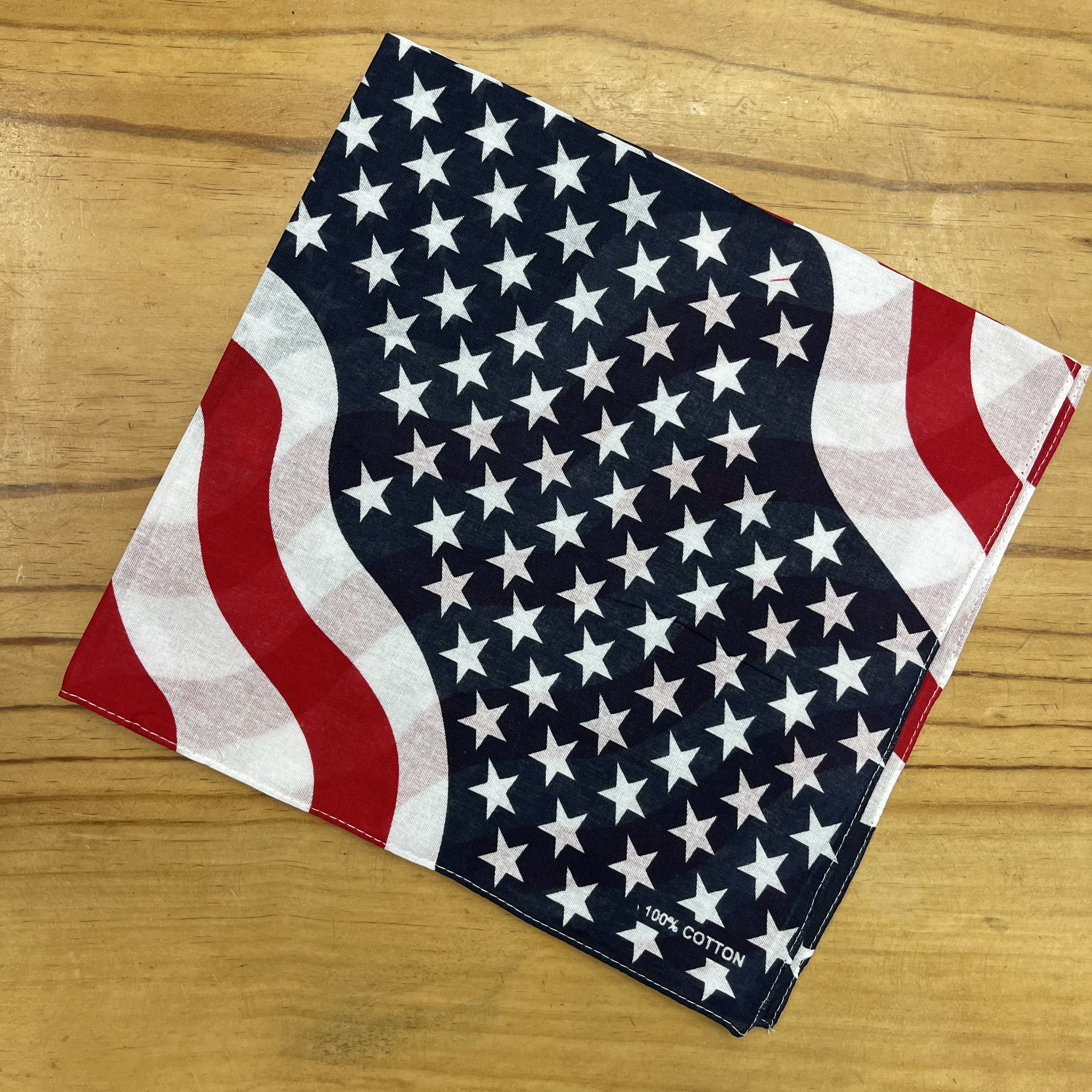 Cotton American star square handkerchief, cotton hip-hop street dance headscarf, trendy outdoor cycling handkerchief, creative handkerchief details Picture