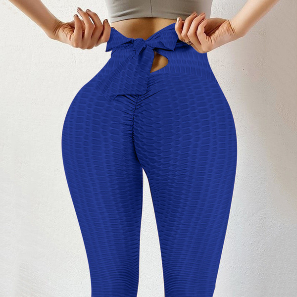 New women's bowknot bubble pants, leggings and large-sized hip-lifting sportswear on AliExpress Europe and America are sold directly by the manufacturer Item Picture