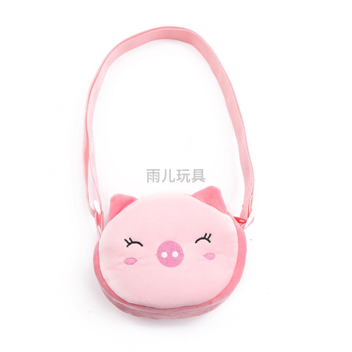 Plush toy crossbody bag 14cm three-dimensional crossbody bag, children's crossbody bag round bag, single-shoulder crossbody long rope fine children's bag Item Picture